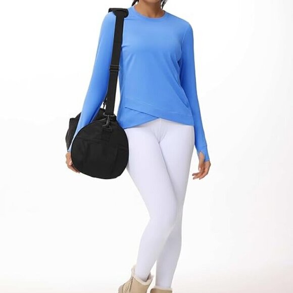 TGP The Gym People Size L Sea Blue Long Sleeve Athletic Top, NEW with Tag - Picture 14 of 15